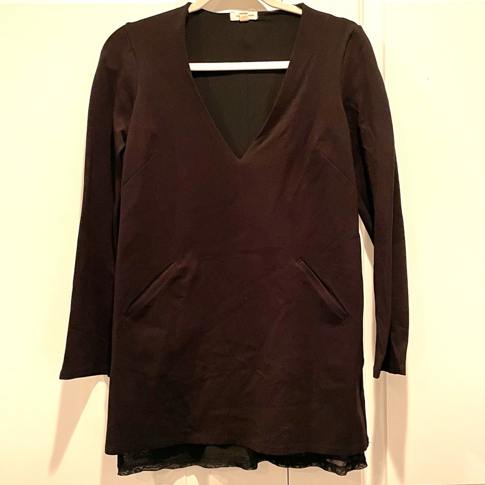 Silence + noise long sleeve v neck dress